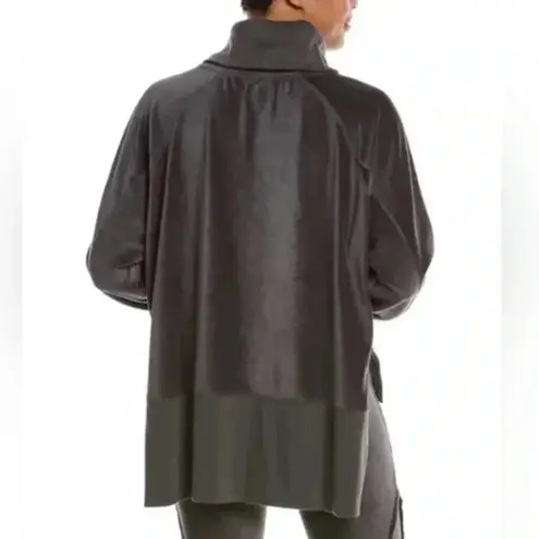 Free People FP Movement Last Chance Velour Pullover Charcoal Small NWT Gray