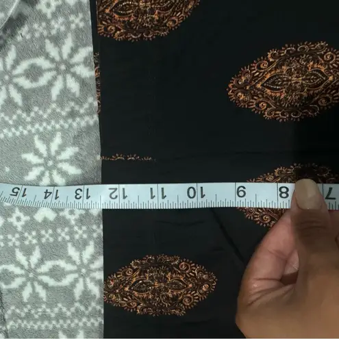 Susan Graver NEW Regular Printed Liquid Knit Wide Leg Pants Black/Brown Size 2X