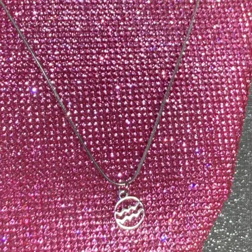 Boutique NEW Aquarius Necklace Zodiac Horoscope Sign Birthday Month Astrology Egirl Goth