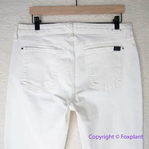 New! Jen 7 by 7 for All Mankind white women ankle skinny Jeans black seam, 14