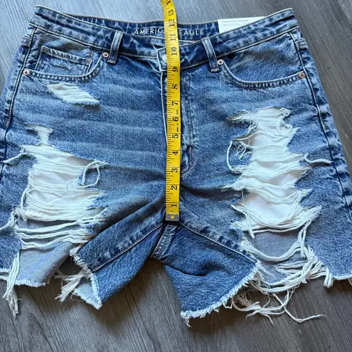 American Eagle  Highest Rise Baggy Shorts NEW Destroyed 12 Distressed
