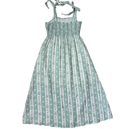 Spartina 449 Saylor Resort Linen-Blend Midi Dress Pockets Size Medium