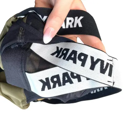 Ivy Park Ivy Park Olive Green Logo Band Racerback Sports Bra Size Small