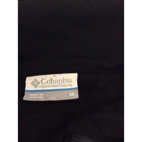 Columbia Partial Zip Womens Medium M Black Zip Up Sweater