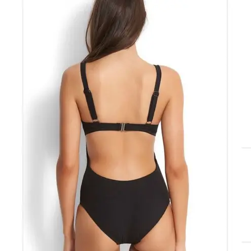 Seafolly NWT Inka Rib Maillot Swimsuit