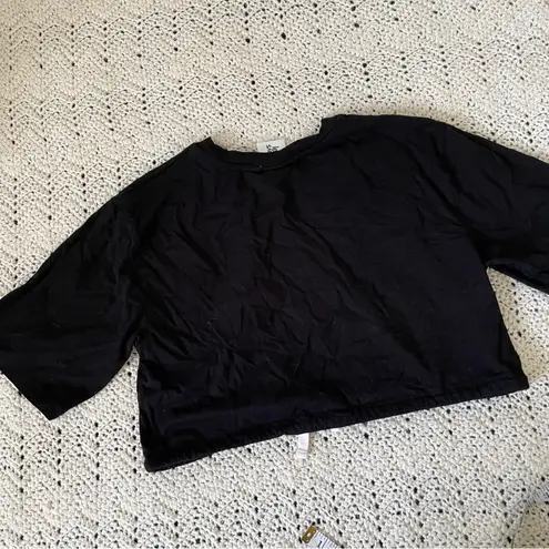 Les Girls Les Boys Cropped Boxy Drawstring T