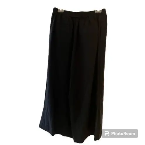 Banana Republic ✨ BLACK LINEN-BLEND CROPPED WIDE-LEG PANTS ✨