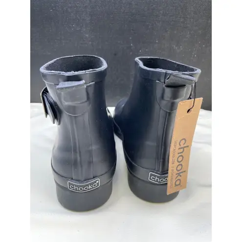 Chooka Womens Black Ankle Rain Boots Shoes Size 9 SKU 6448
