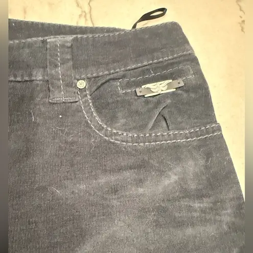 Marc Aurel Dark Grey Straight Leg Velvet Jeans Gray Size 10