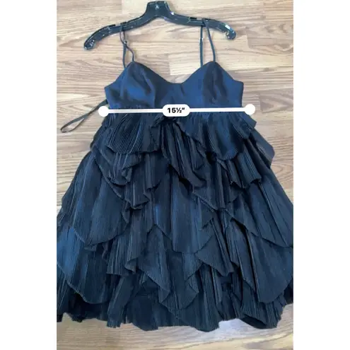 AJE. black ELSIE PLEAT MINI COCKTAIL PARTY DRESS size 8
