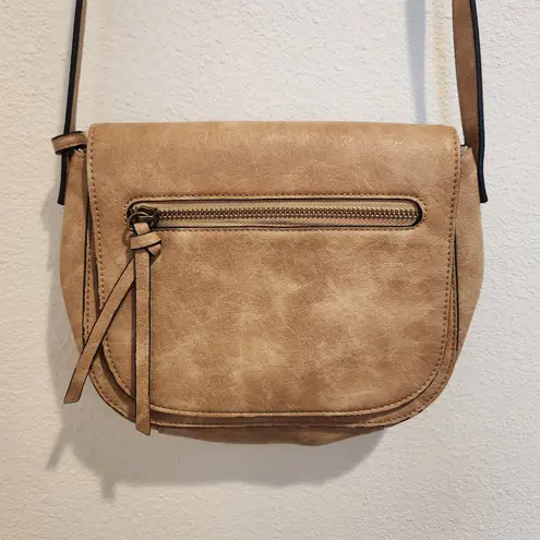Hayden Harnett Tan Cross Body Bag Handbag Distressed