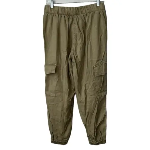 OAT New York Drapey Cargo Pull On Jogger Pants Size S Tan
