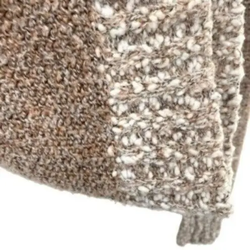 FATE. Clairina Women's Textured Teddy Knit Taupe Crewneck Sweater