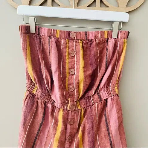 Urban Outfitters  Striped Romper Pink Sz Medium