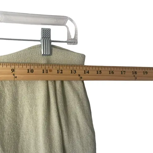 St. John Collection By Marie Gray Size 8 Santana Knit Wide Leg Light Green Pants