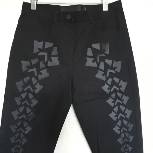 Alexander Wang X H&M Collab Black Patterned Skinny Jeans. Size 4