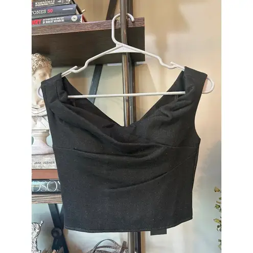 RTA Jewel Off The Shoulder Corset Top Black Womens Size 2