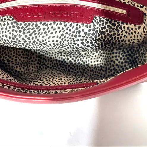 Sole Society Red Vegan Leather Crossbody