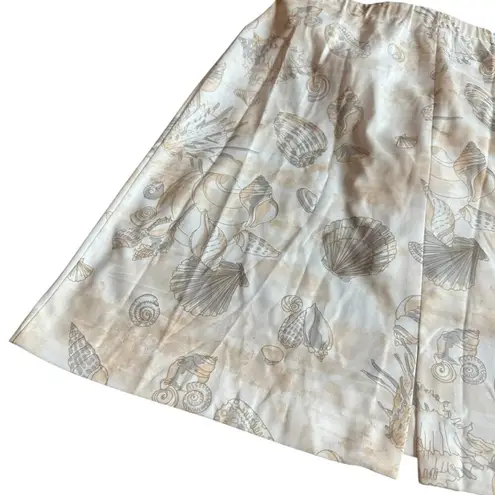 Quantum Sportswear Vintage Cream Shell Skort Skirt Athletic Casual Size Large Tan