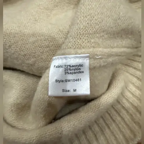 Elan Mock Neck Sweater with Puffy Sleeves