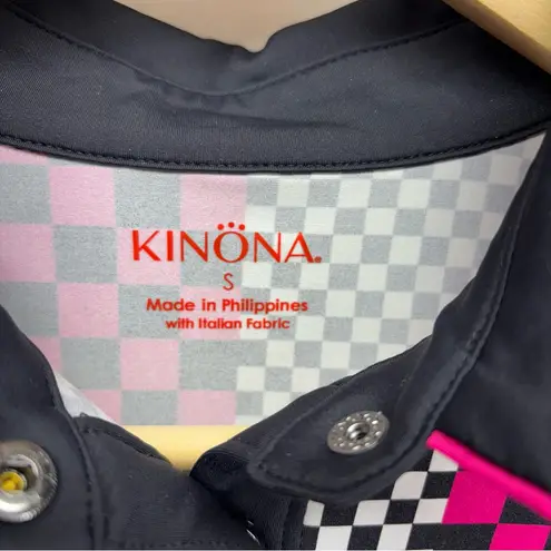 Kinona Checkered Dress with Pink and Yellow Accents