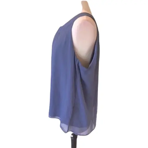Elle XL Tank Slate Blue Flowy Top Womens