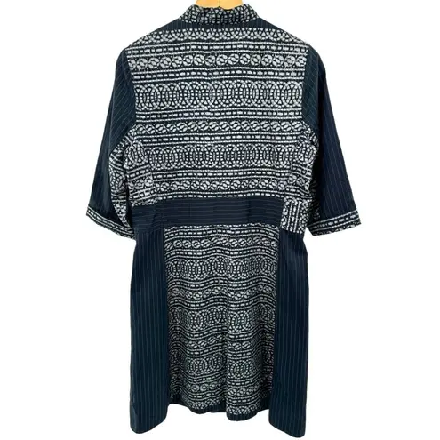 Burning Torch Jacket Dress Anthropologie Boho Western Pockets Button Down Lined Size L