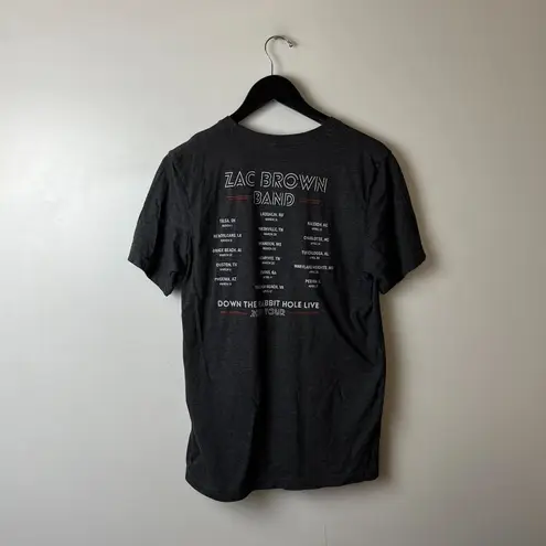 2019 Zac Brown Band T Shirt Gray Large L Graphic Tee Cotton Short Sleeve Solid