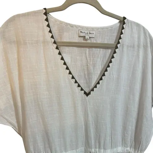 Michael Stars Mila Embroidered Cover Up White Beach Vacation Soft Girl Sz M
