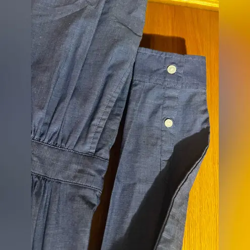 Banana Republic  Blue Indigo Cotton Button‎ Front Shirtdress Shirt Dress Size 4