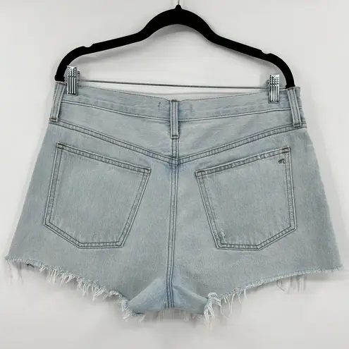 Madewell  Relaxed Denim Shorts Jean Cut Off Fray Raw Hem Light Wash Blue Size 29