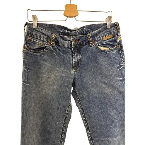 TUFF Cowgirl Low Rise Jeans Size 30 Dark Wash Denim Blue