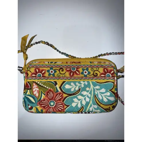 Vera Bradley  Provencal Yellow All In One Wristlet Crossbody Floral Pattern P