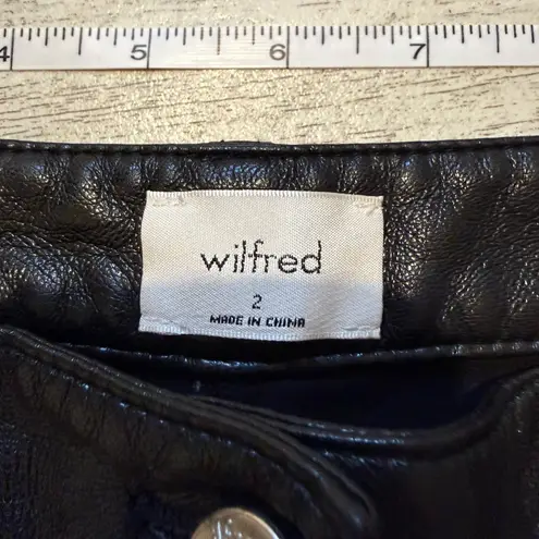 Wilfred Aritzia Straight Leg Leather Pants