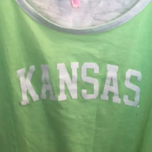 MV Sport Neon Green & White “Kansas” Long-Sleeved Top