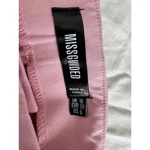 Missguided Pink Dress Pants High Waist Career Casual Trousers US 6