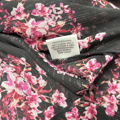 MISA Los Angeles Marion Black Floral Mini Skirt S