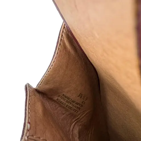 Bettye Muller Brea Leather Large Tassel Loafer Mule Burgundy Size 6.5