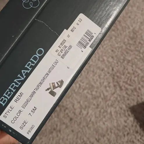 Bernardo Remi Platform Sandals in Blush Brown, Anthropologie Size 7.5 NEW $248