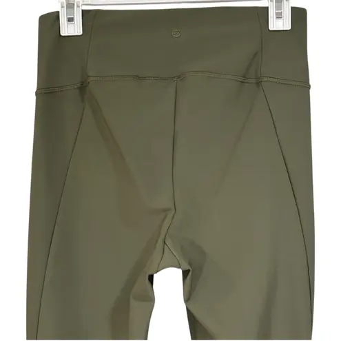 Calia Sculpt Vented Straight Dark Olive Cropped Pants Womens NWT Size Medium Green