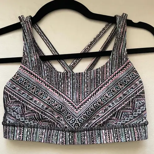 Lululemon  Energy Sports Bra Tribal Pace Multi Color Size 4