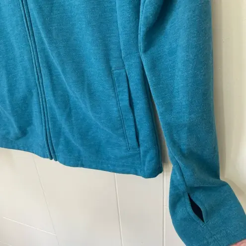 Bench Teal Blue Full Zip Collared Jacket ~ Pockets Thumbholes ~ Women’s Size S