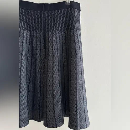 Premise A-Line Grey and Black Striped Sweater Skirt, Size Small