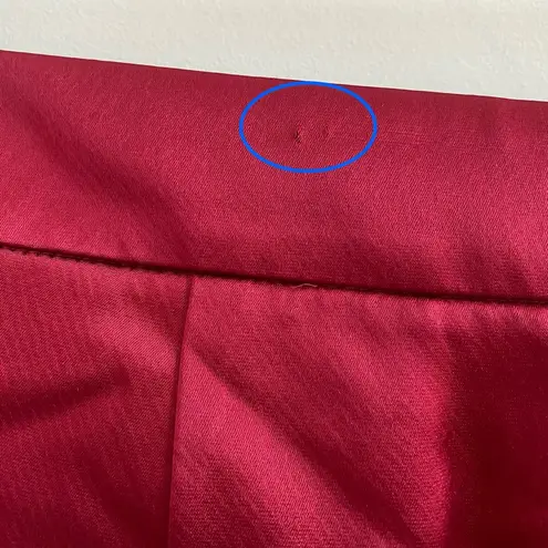 Lafayette 148 New York Scarlet Red Satin Wide