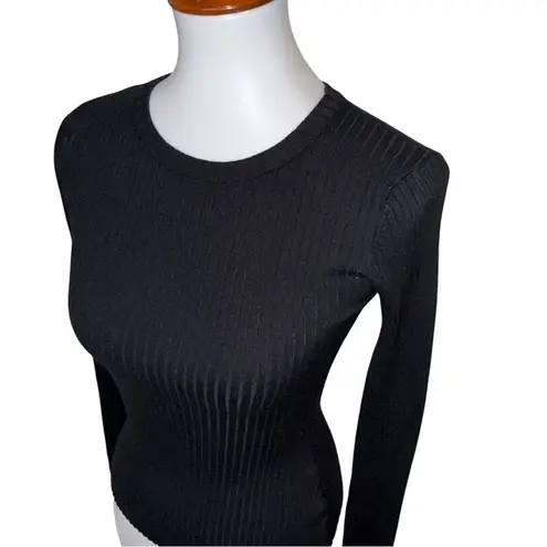 Rachel Parcell Ribbed Sweater Black Size XS