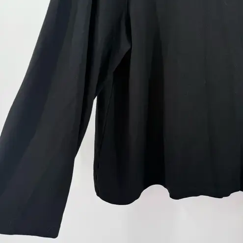 Bryn Walker Top Womens SZ Large Black Etta Cowl Neck Wide Sleeve Shirt Lagenlook