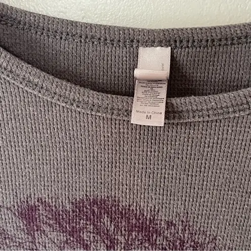 Bella Canvas Greenbush Brewery Sawyer Michigan Long Sleeve Shirt Grey Purple Medium