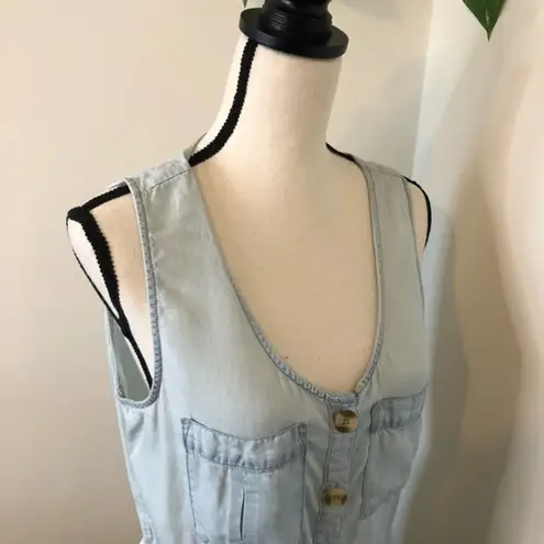Harper Chambray Button Down Mini Dress