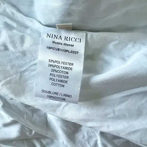 Nina Ricci jacket size 8 40 white black polka dot blazer