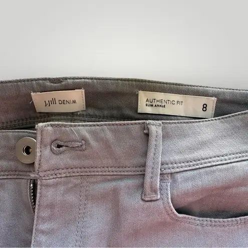 J. Jill Denim Women's Dip Dyed Ankle Jeans (940) Gray Size 8